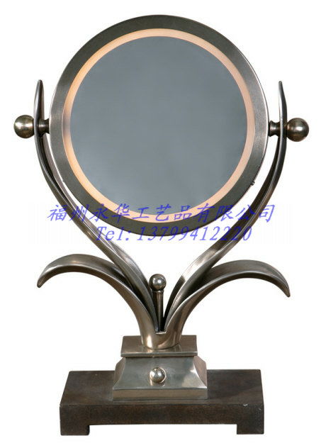 铁艺桌面钟图片 镜子 金属工艺品 图片 金属制品网
